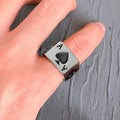 Unisex Playing Card Design Ring, European American Trendy Fashion Personality Jewelry view 3