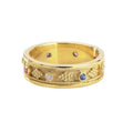European American Colorful Inlaid Zircon Geometric Ring, Light Luxury Fashion Jewelry For Women view 5