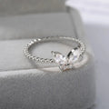 Delicate Minimalist Butterfly Ring For Women With Inlaid Zircon, Fashion Daily Jewelry Ring view 2