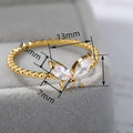 Delicate Minimalist Butterfly Ring For Women With Inlaid Zircon, Fashion Daily Jewelry Ring view 4