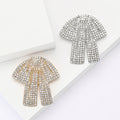 Alloy Rhinestone Bow Brooch For Elegant Women Clothing Decoration view 1