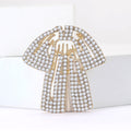 Alloy Rhinestone Bow Brooch For Elegant Women Clothing Decoration view 2