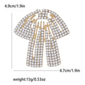 Alloy Rhinestone Bow Brooch For Elegant Women Clothing Decoration view 4