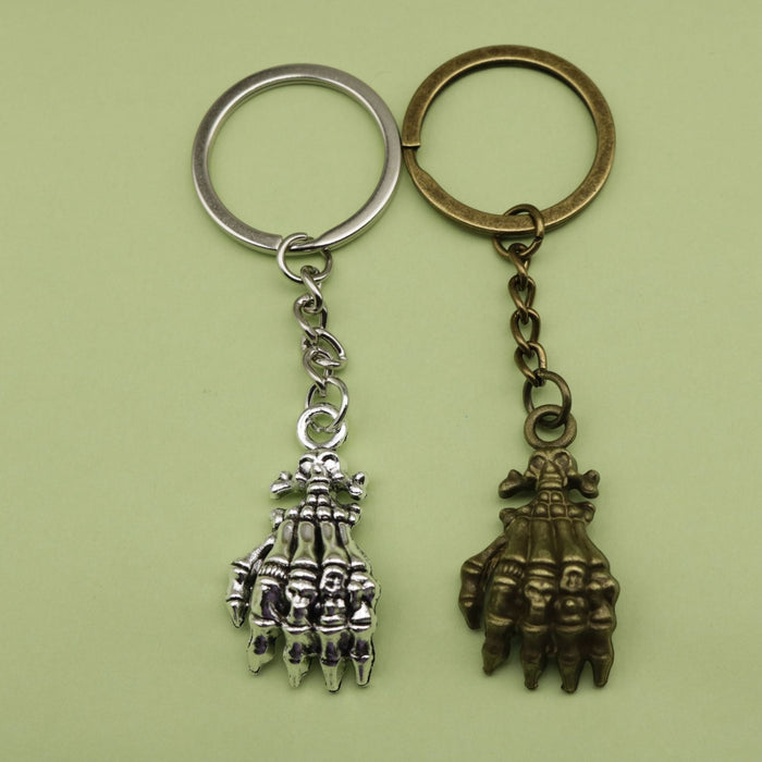 Metal Skull Hand Keychain Gothic Bag Charm Gift
