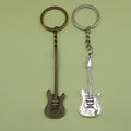 Metal Guitar Pendant Keychain For Bag Charm Gift view 1