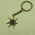 Metal Ocean Starfish Sea Urchin Keychain Bag Charm Gift view 6