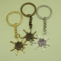 Metal Ocean Starfish Sea Urchin Keychain Bag Charm Gift view 1