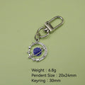 Zinc Alloy Star Moon Planet Knot Keychain Bag Charm Gift view 2