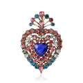 Alloy Rhinestone Heart Brooch For Women's Suits And Cardigans view 5