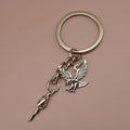 Metal Eagle Mouse Keychain Bag Charm view 2