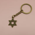 Metal Hexagram Star Keychain Bag Charm for Keys and Gifts view 6