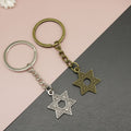 Metal Hexagram Star Keychain Bag Charm for Keys and Gifts view 1
