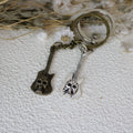 Metal Skull Guitar Keychain Bag Charm view 3