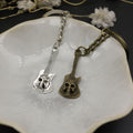 Metal Skull Guitar Keychain Bag Charm view 4