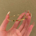 Colorful Dopamine Rhinestone Geometric Copper Bangle Minimalist Fashion Designer Bracelet view 4