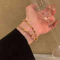 Colorful Dopamine Rhinestone Geometric Copper Bangle Minimalist Fashion Designer Bracelet view 1