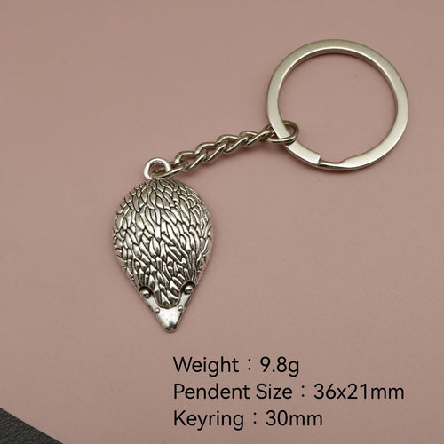 Zinc Alloy Hedgehog Keychain Minimalist Bag Charm Gift