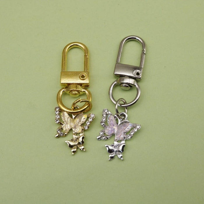 Zinc Alloy Butterfly Keychain For Bag Charm Gift