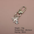 Zinc Alloy Butterfly Keychain For Bag Charm Gift view 2