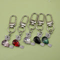 Zinc Alloy Crystal Sparrow Keychain Bag Charm Gift view 1