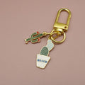Zinc Alloy Cactus Keychain Key Ring Bag Charm Gift view 2