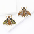 Alloy Rhinestone Bee Brooch For Suit And Shirt Decoration view 1
