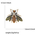 Alloy Rhinestone Bee Brooch For Suit And Shirt Decoration view 4