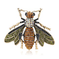 Alloy Rhinestone Bee Brooch For Suit And Shirt Decoration view 5