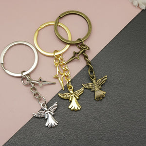 Metal Angel Star Keychain For Bag Charm Gift