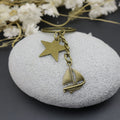 Metal Sailboat And Star Keychain For Bag Charm Gift view 3
