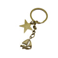 Metal Sailboat And Star Keychain For Bag Charm Gift view 5