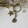 Metal Sailboat And Star Keychain For Bag Charm Gift view 2