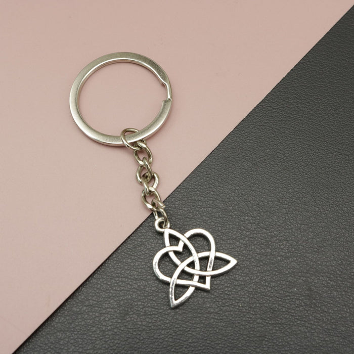 Metal Heart Celtic Knot Keychain Gift