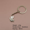 Zinc Alloy Queen Bee Keychain Bag Charm Gift view 2