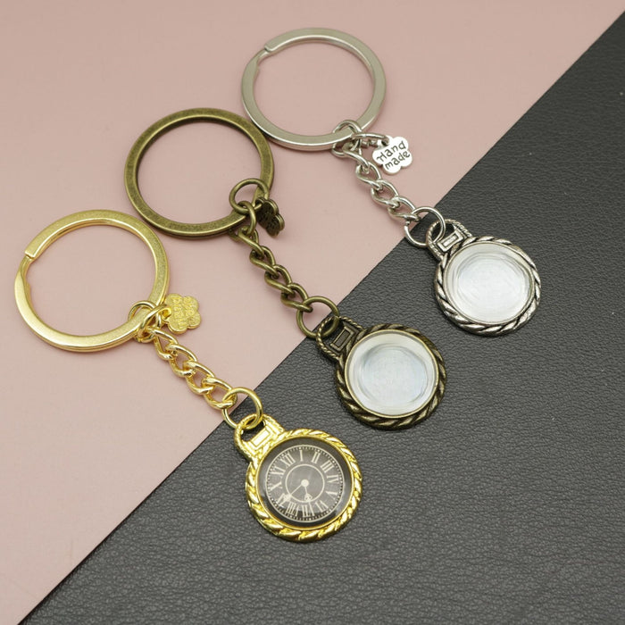 Zinc Alloy Clock Watch Keychain Vintage Bag Charm Gift