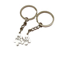Crystal Heart Puzzle Letter Keychain Couple Gift view 5