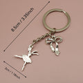 Metal Ballet Bow Keychain For Bag Charm Gift view 2