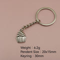 Zinc Alloy Cake Keychain Cute Dessert Bag Charm Gift view 2