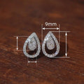 European Style Water Drop Stud Earrings For Women, Geometric Zircon Fashion Ear Jewelry view 4