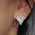 Fashion Geometric Stud Earrings For Women With Sparkling Micro Pave Zircon Daily Wear Jewelry view 4