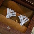 Fashion Geometric Stud Earrings For Women With Sparkling Micro Pave Zircon Daily Wear Jewelry view 1