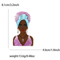 Alloy Acrylic Black Girl Brooch Pin For Suit And Shirt Decoration view 6