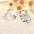 Sweet Delicate Deer Stud Earrings, Cute Minimalist Korean Style Christmas Holiday Ear Jewelry view 4
