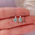 Christmas Tree Stud Earrings For Women, Delicate New Year Holiday Ear Jewelry Accessories view 4