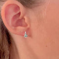 Christmas Tree Stud Earrings For Women, Delicate New Year Holiday Ear Jewelry Accessories view 3