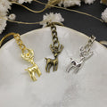 Metal Geometric Deer Keychain Bag Charm view 4