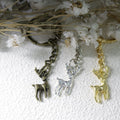 Metal Geometric Deer Keychain Bag Charm view 3