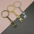 Metal Geometric Deer Keychain Bag Charm view 1
