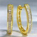 European Fashion Geometric Ear Cuff Earrings For Women With Inlaid Zircon Hoop Jewelry view 1
