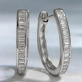 European Fashion Geometric Ear Cuff Earrings For Women With Inlaid Zircon Hoop Jewelry view 2